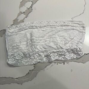 Free People Intimately White Lace Bandeau Bra Bralette size L